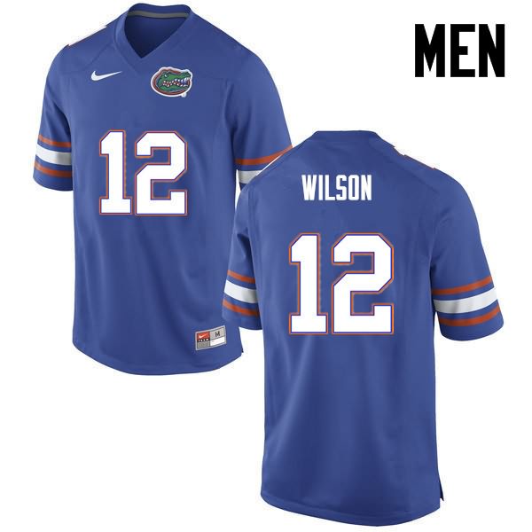 Men's NCAA Florida Gators Quincy Wilson #12 Stitched Authentic Nike Blue College Football Jersey TZF6365AP